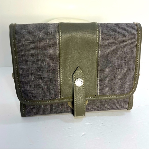 BVLGARI Handbags - Bvlgari Grey Tri-Fold Travel Bag/Toiletry Case For Emirates Airlines- Makeup Bag